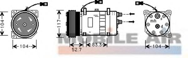 0900K222 VAN Wezel compressor de aparelho de ar condicionado