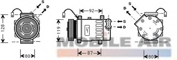 6453KT Peugeot/Citroen compressor de aparelho de ar condicionado