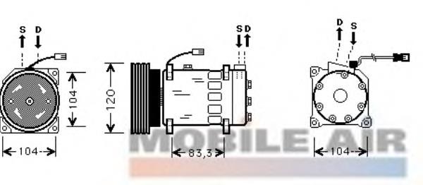 Compressor de aparelho de ar condicionado 0900K179 VAN Wezel