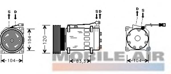 0900K175 VAN Wezel compressor de aparelho de ar condicionado