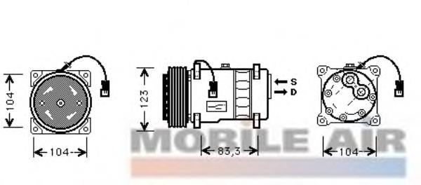 Купить 6453P5 Peugeot/Citroen Компрессор климатической установки