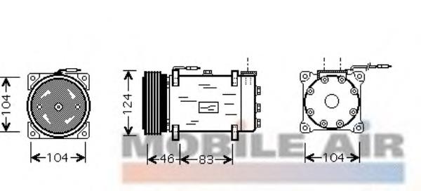 0900K160 VAN Wezel compressor de aparelho de ar condicionado