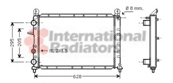 17002236 VAN Wezel radiador de esfriamento de motor