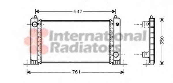 17002243 VAN Wezel radiador de esfriamento de motor