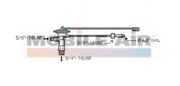 Válvula TRV de aparelho de ar condicionado 17001307 VAN Wezel