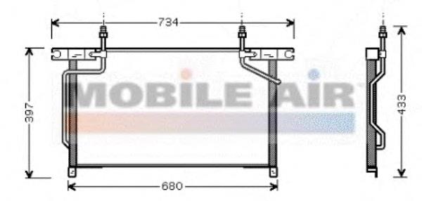 13005213 VAN Wezel radiador de aparelho de ar condicionado