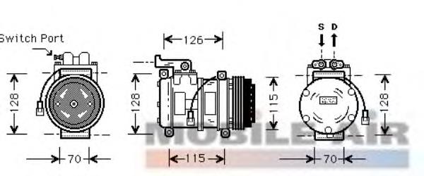 Compressor de aparelho de ar condicionado 0200K027 VAN Wezel