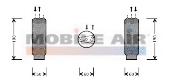 Осушитель кондиционера 0100D003 VAN Wezel