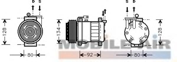 0100K009 VAN Wezel compressor de aparelho de ar condicionado