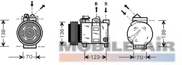 0100K016 VAN Wezel compressor de aparelho de ar condicionado