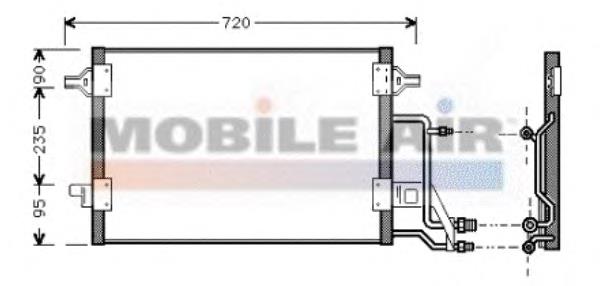 03005140 VAN Wezel radiador de aparelho de ar condicionado