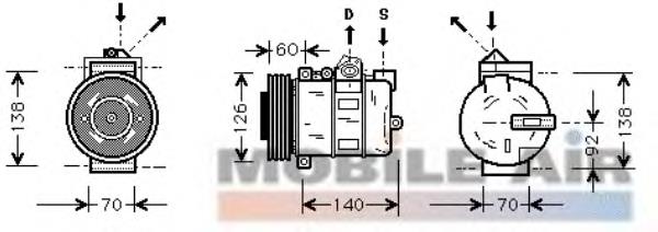 0200K050 VAN Wezel compressor de aparelho de ar condicionado