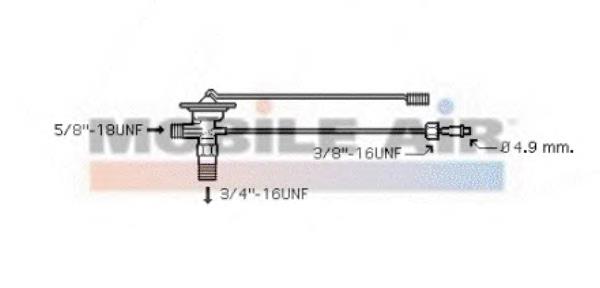 01001025 VAN Wezel válvula trv de aparelho de ar condicionado