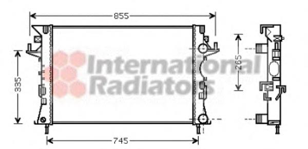 43002300 VAN Wezel radiador de esfriamento de motor