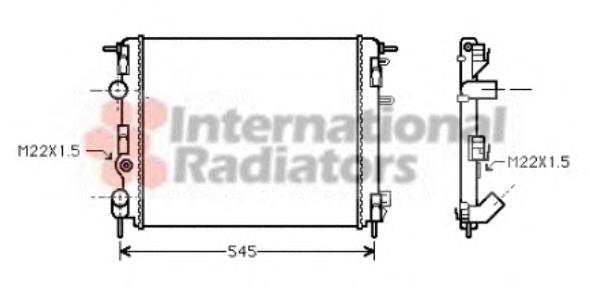 43002302 VAN Wezel radiador de esfriamento de motor