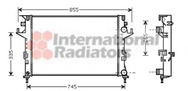 Radiador de esfriamento de motor 43002291 VAN Wezel