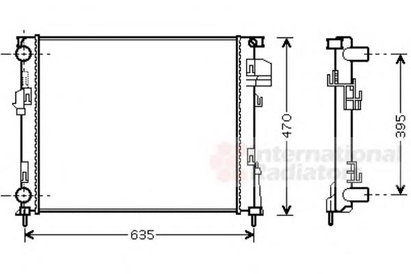 43002303 VAN Wezel radiador de esfriamento de motor