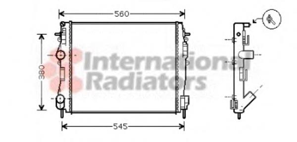 43002309 VAN Wezel radiador de esfriamento de motor