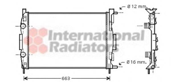 43002308 VAN Wezel radiador de esfriamento de motor