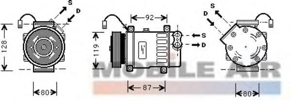 4000K036 VAN Wezel compressor de aparelho de ar condicionado