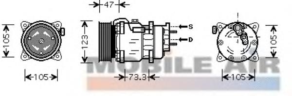 4000K242 VAN Wezel compressor de aparelho de ar condicionado