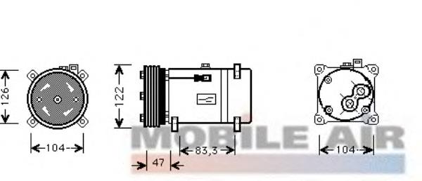 4000K066 VAN Wezel compressor de aparelho de ar condicionado