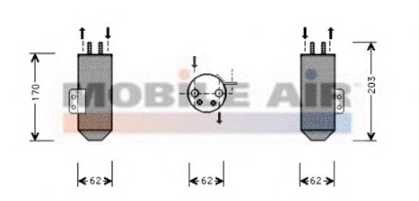 4000D020 VAN Wezel tanque de recepção do secador de aparelho de ar condicionado