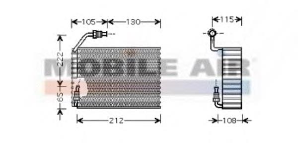 Vaporizador de aparelho de ar condicionado 4000V119 VAN Wezel