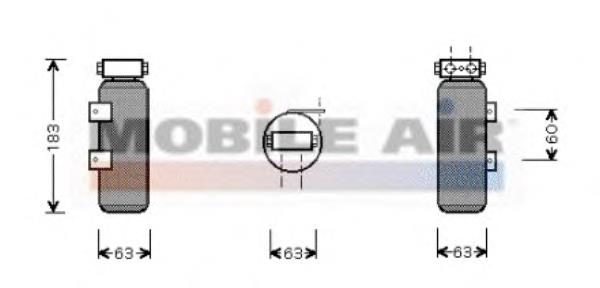 4300D287 VAN Wezel tanque de recepção do secador de aparelho de ar condicionado