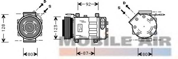 4300K037 VAN Wezel compressor de aparelho de ar condicionado