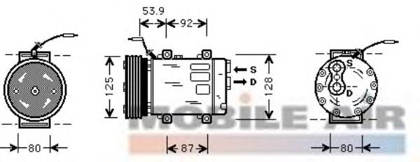 4300K073 VAN Wezel compressor de aparelho de ar condicionado