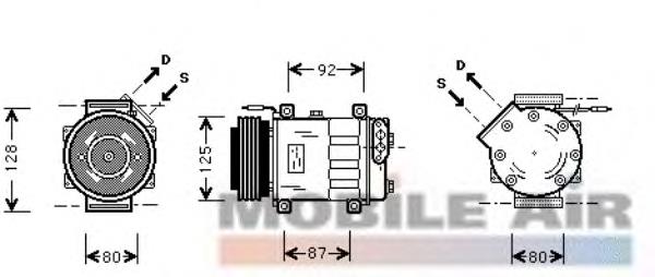 Compressor de aparelho de ar condicionado 4300K046 VAN Wezel