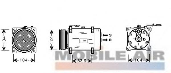 4300K038 VAN Wezel compressor de aparelho de ar condicionado