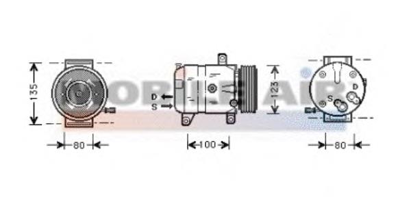 4300K069 VAN Wezel compressor de aparelho de ar condicionado