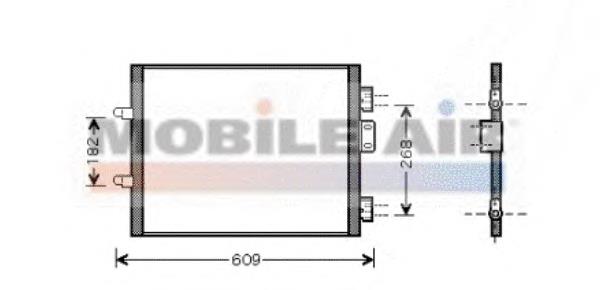 43005315 VAN Wezel radiador de aparelho de ar condicionado