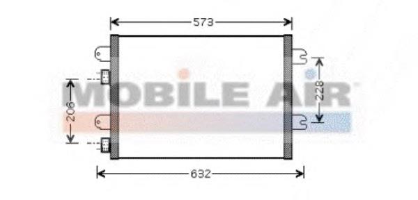 43005317 VAN Wezel radiador de aparelho de ar condicionado