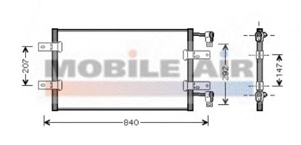 43005314 VAN Wezel radiador de aparelho de ar condicionado