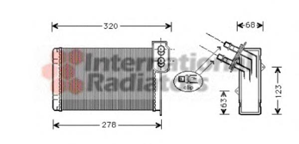 43006099 VAN Wezel radiador de forno (de aquecedor)