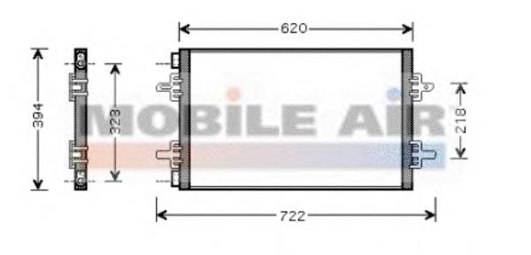 Radiador de aparelho de ar condicionado 43005294 VAN Wezel