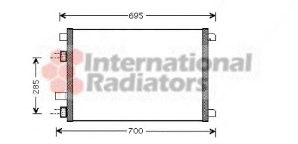 43005305 VAN Wezel radiador de aparelho de ar condicionado