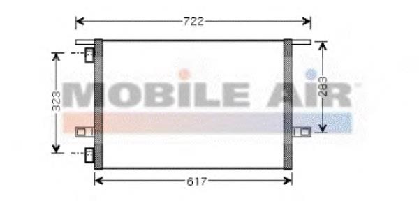 Radiador de aparelho de ar condicionado 43005304 VAN Wezel