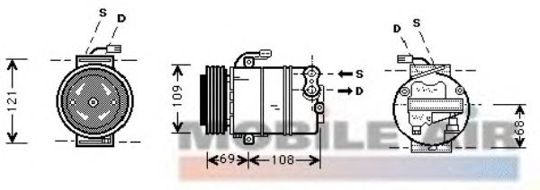 3700K317 VAN Wezel compressor de aparelho de ar condicionado