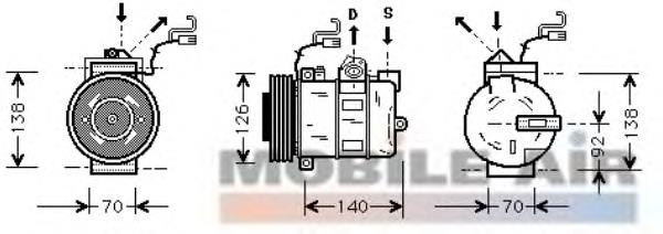 3700K327 VAN Wezel compressor de aparelho de ar condicionado