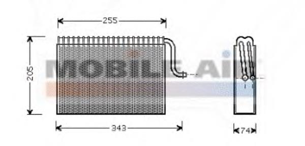 Vaporizador de aparelho de ar condicionado 3700V171 VAN Wezel