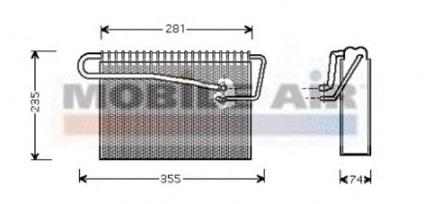 Vaporizador de aparelho de ar condicionado 3700V167 VAN Wezel