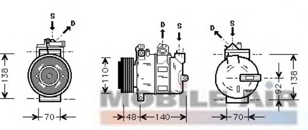 3700K356 VAN Wezel compressor de aparelho de ar condicionado