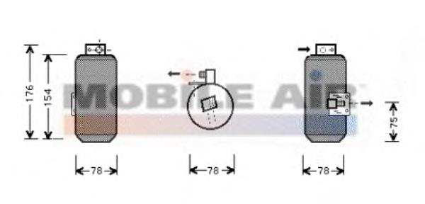 3700D292 VAN Wezel tanque de recepção do secador de aparelho de ar condicionado