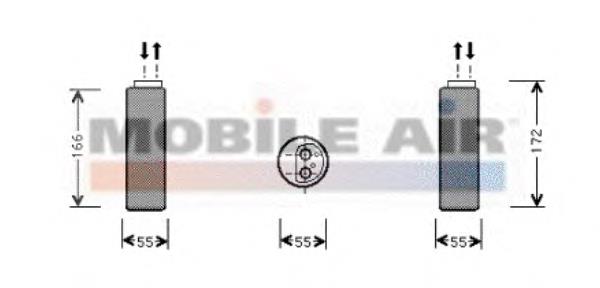 3700D153 VAN Wezel tanque de recepção do secador de aparelho de ar condicionado