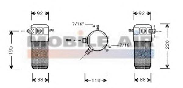 Tanque de recepção do secador de aparelho de ar condicionado 3700D118 VAN Wezel