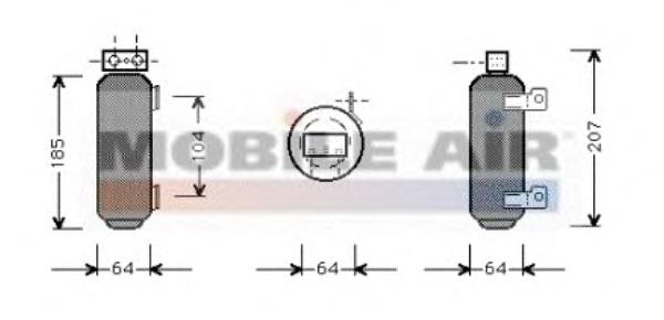 3700D282 VAN Wezel tanque de recepção do secador de aparelho de ar condicionado